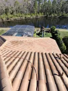Completed soft wash roof cleaning in the Tampa Bay area
